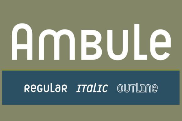 Ambule: A Display Font for Digital Designers Seeking Visual Character