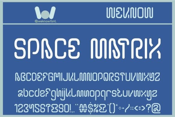 Space Matrix: A Font for Futuristic Brand Identity